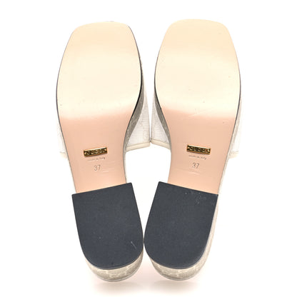 Gucci GG Supreme Monogram Malaga Kid Platform Mule Sandals 37 White Mystic White 5 of 7