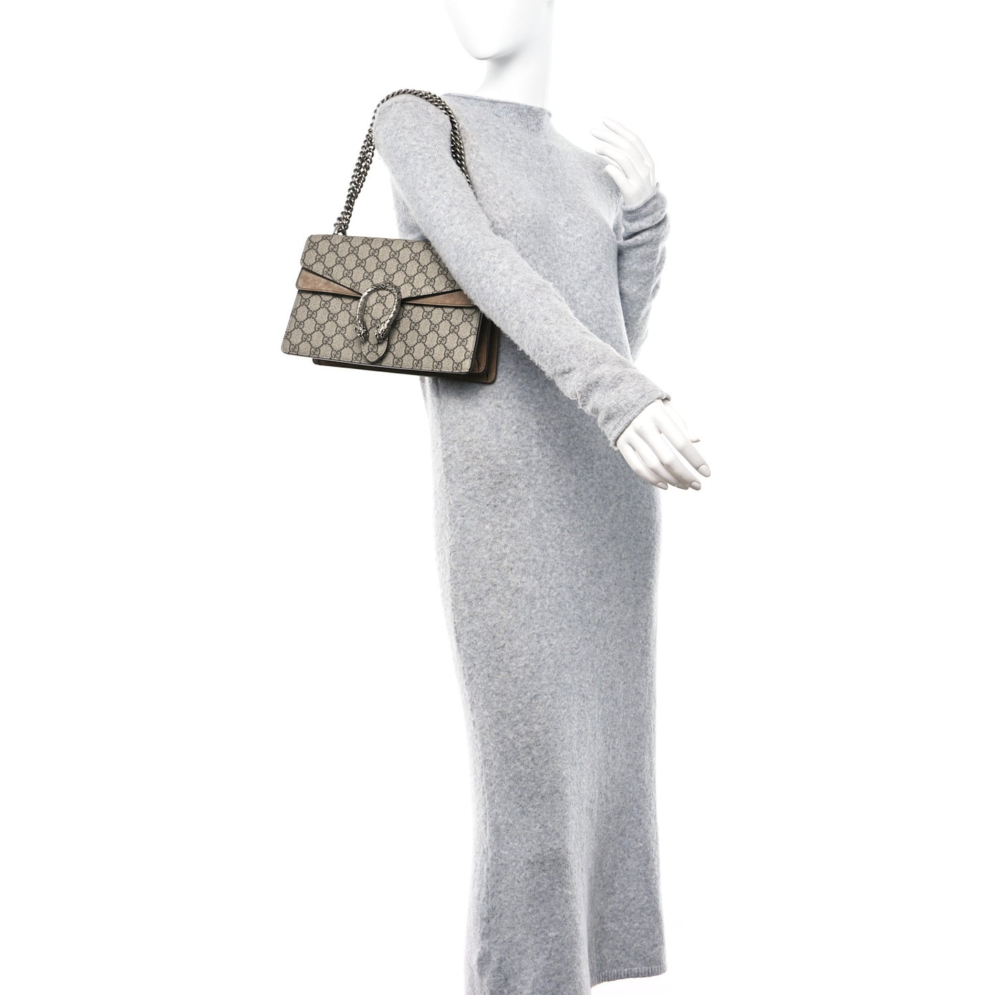 GG Supreme Monogram Small Dionysus Shoulder Bag Taupe