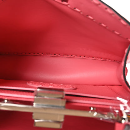 Fendi Cuoio Roma Sellerissima Nappa Sintetica Tape Stitch Small Peekaboo I SEE U Satchel Pink Dalia 5 of 10