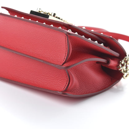 MCM Calfskin Studded Mini Patricia Crossbody Bag Chinese Red 7 of 10