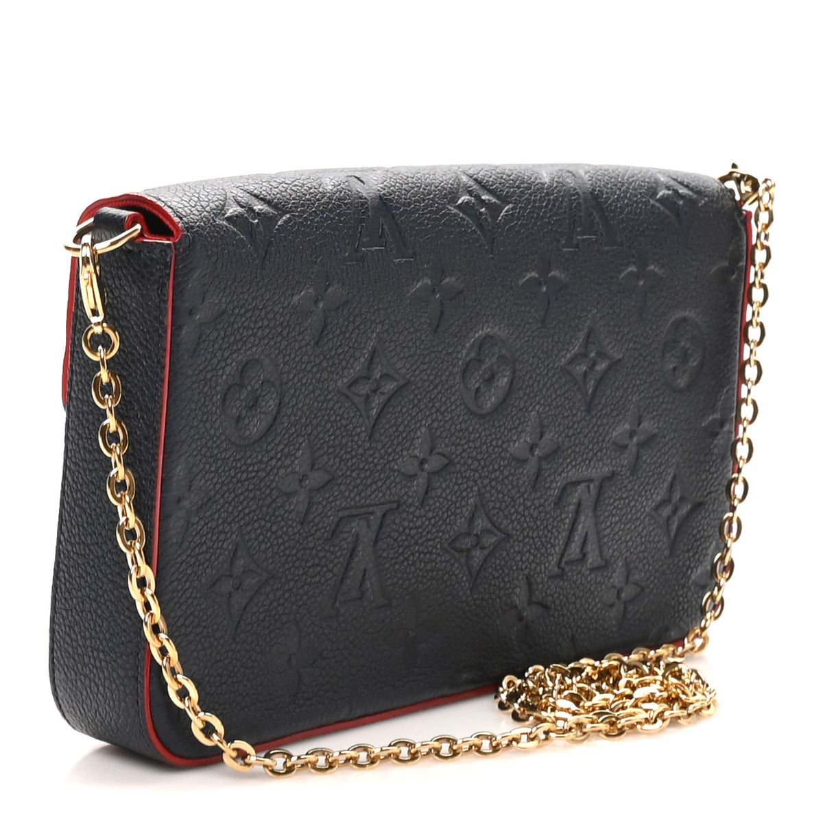 Louis Vuitton Empreinte Pochette Felicie Chain Wallet Marine Rouge 4 of 10