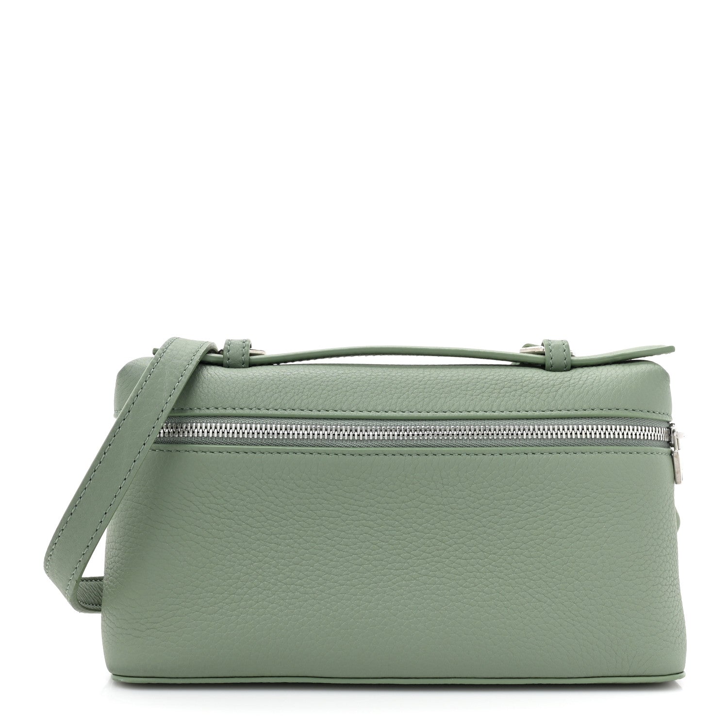 Loro Piana Grained Calfskin L19 Extra Pocket Pouch Sage Brush Leaves 1 of 9
