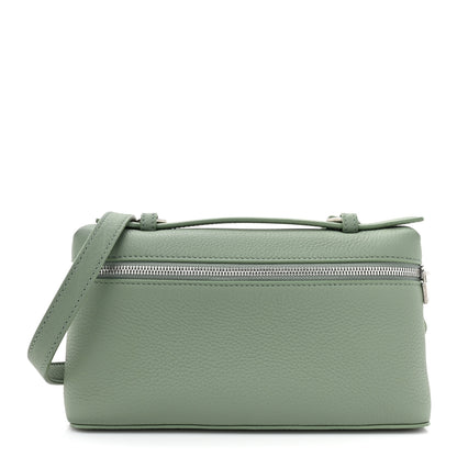 Loro Piana Grained Calfskin L19 Extra Pocket Pouch Sage Brush Leaves 1 of 9