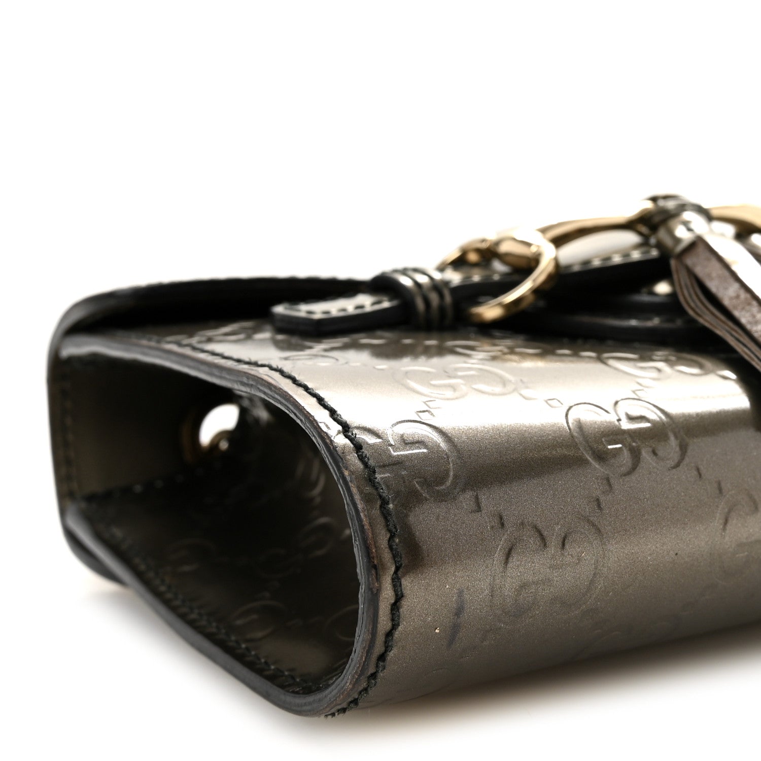 Gucci Shine Guccissima Mini Emily Chain Shoulder Bag Sasso 9 of 10