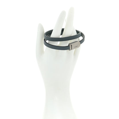 Fendi Calfskin Double Wrap Bracelet Laguna 2 of 6