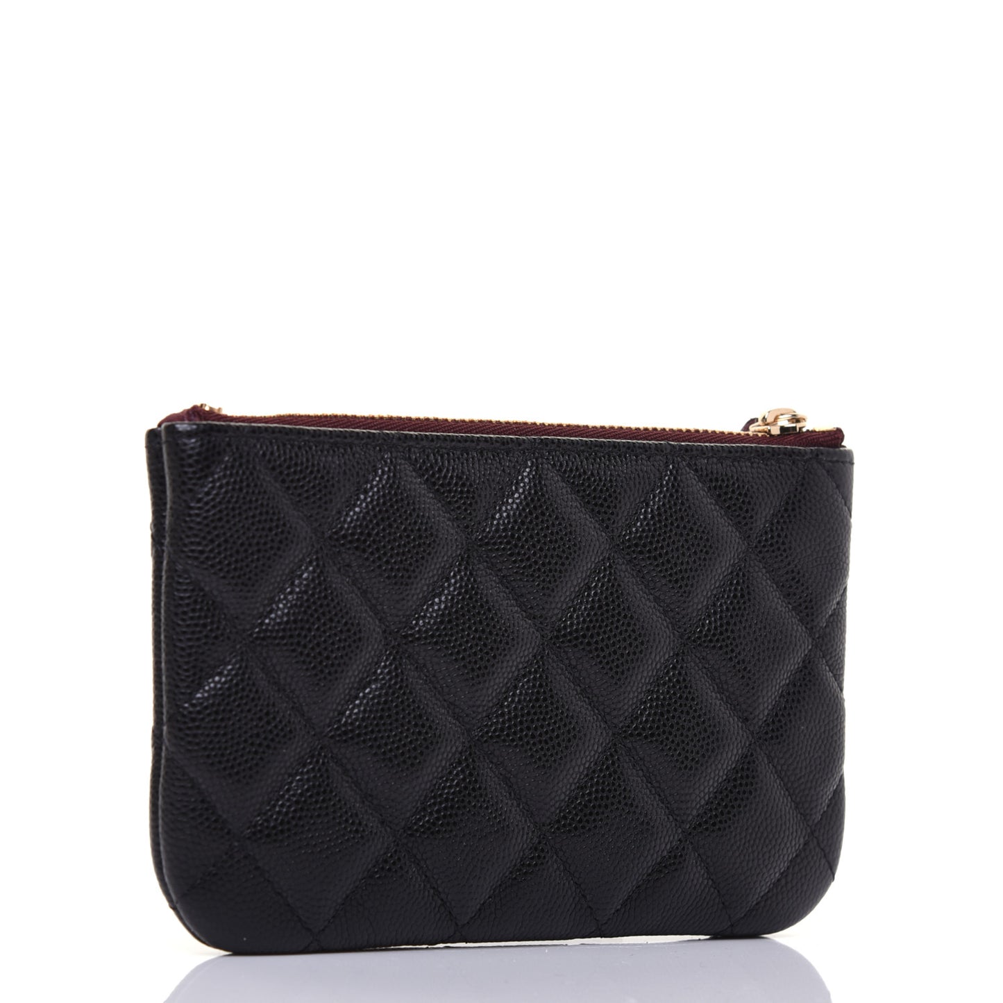 Caviar Quilted Small Cosmetic Case Black