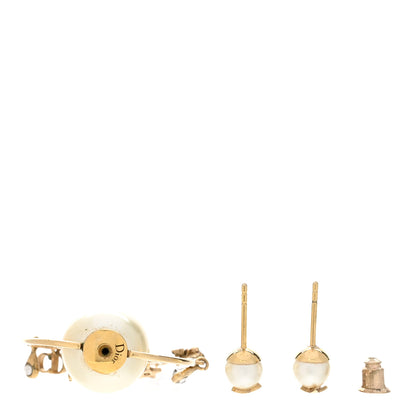 Christian Dior Pearl Mise En Dior Tribal Hoop Earrings 3 of 4