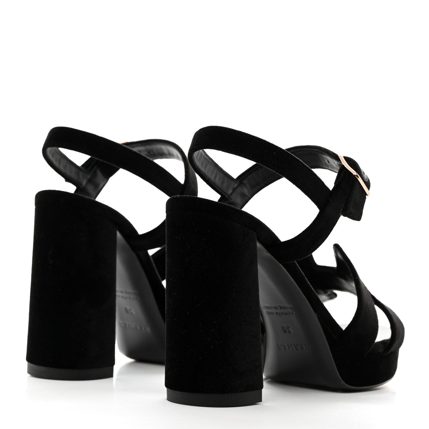 Hermes Velvet Jazz 90 Sandals 39 Black 4 of 9