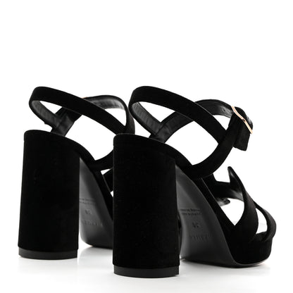 Hermes Velvet Jazz 90 Sandals 39 Black 4 of 9
