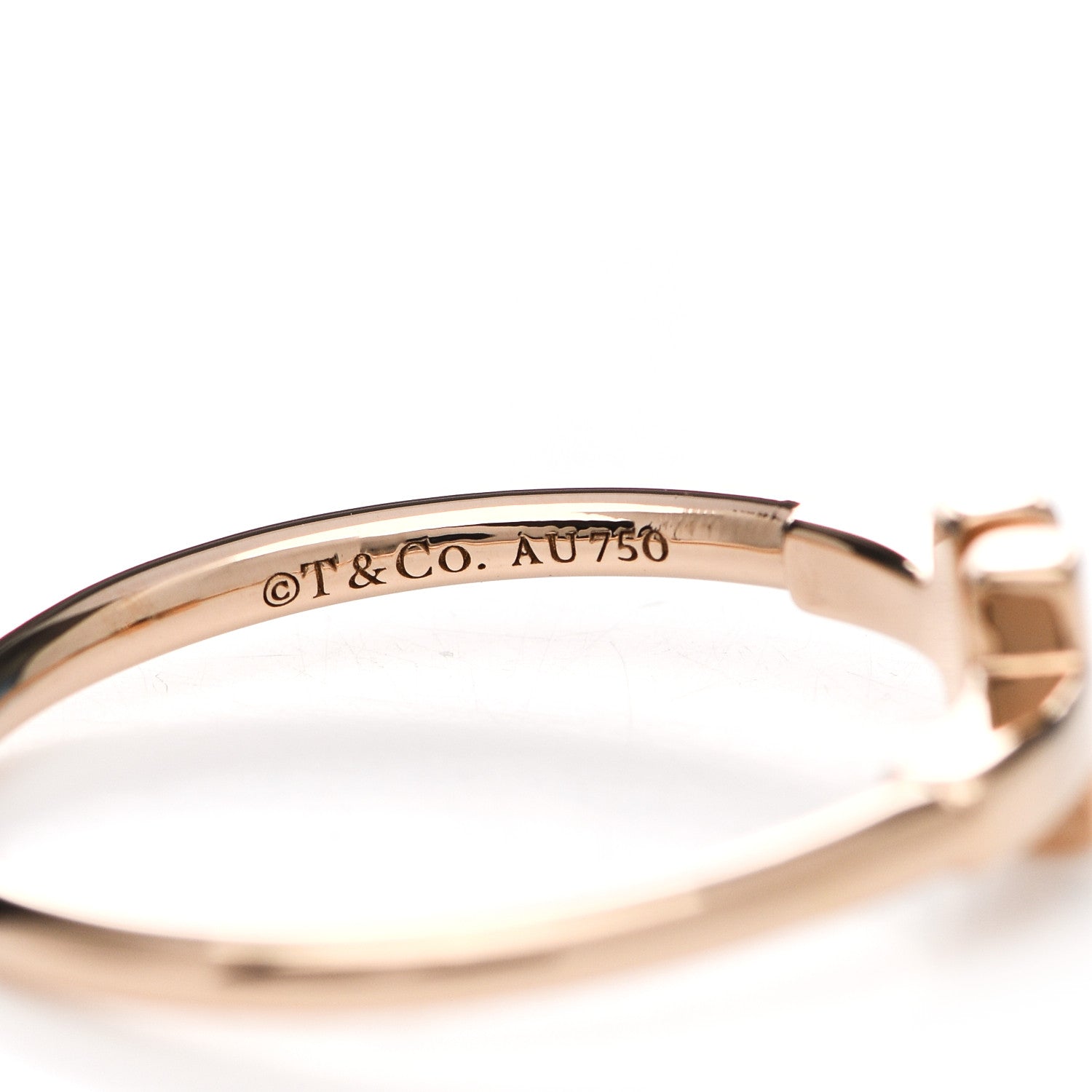 Tiffany 18K Rose Gold T Wire Ring 56 7.5 4 of 5