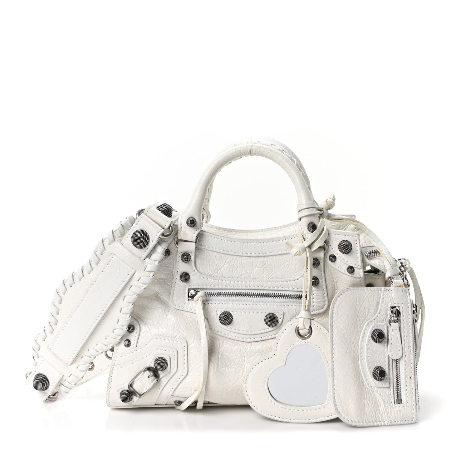 Agneau Arena Neo Cagole Handbag XS Optic White Optic White