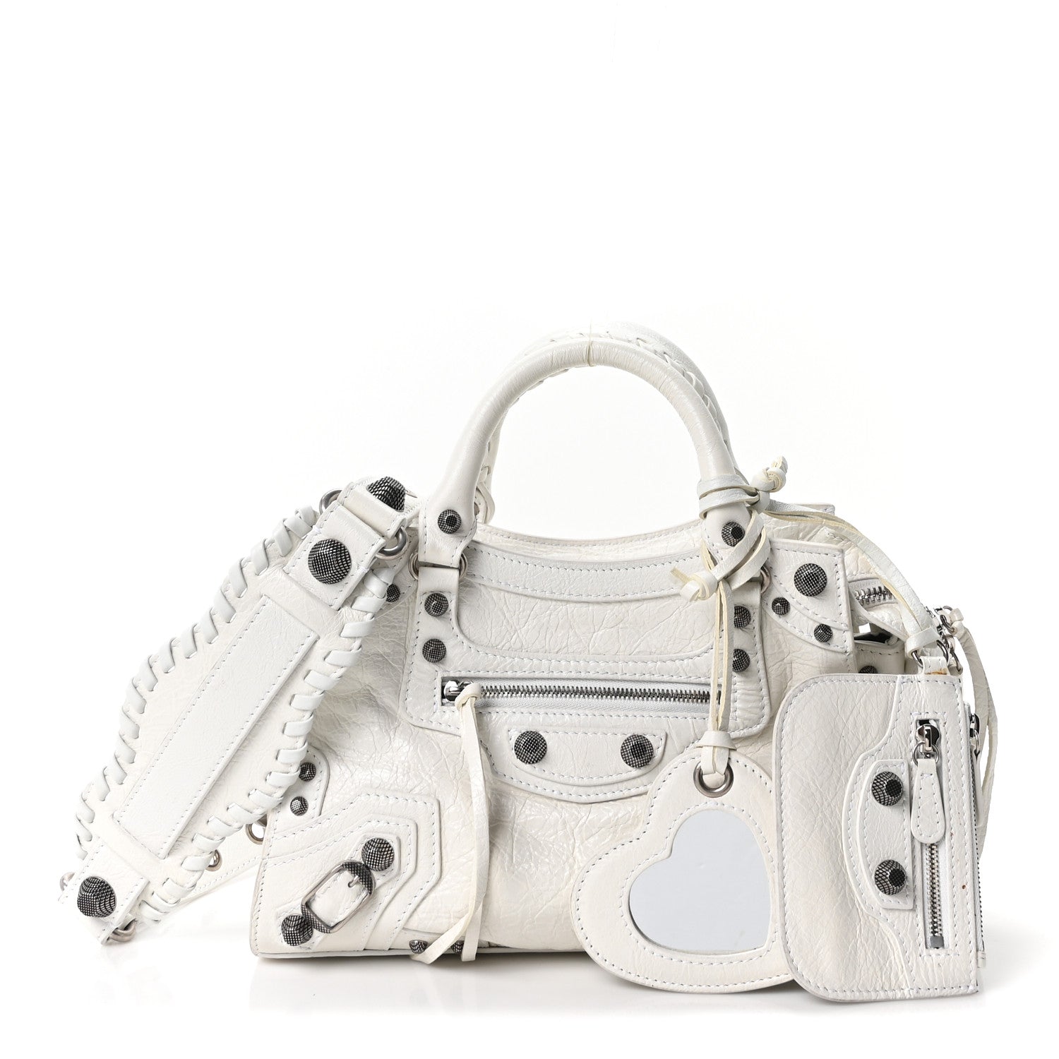 Balenciaga Agneau Arena Neo Cagole Handbag XS Optic White Optic White 2 of 10
