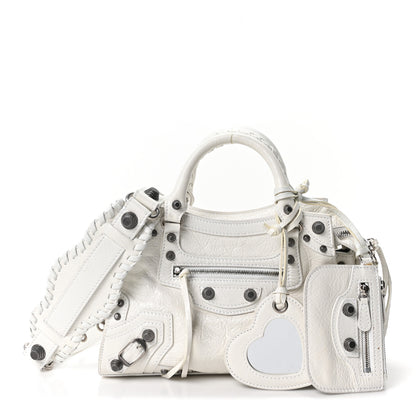 Balenciaga Agneau Arena Neo Cagole Handbag XS Optic White Optic White 2 of 10