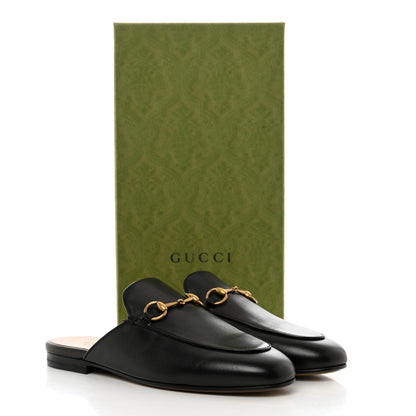 Gucci Calfskin Womens Princetown Slippers 38 Black 9 of 9