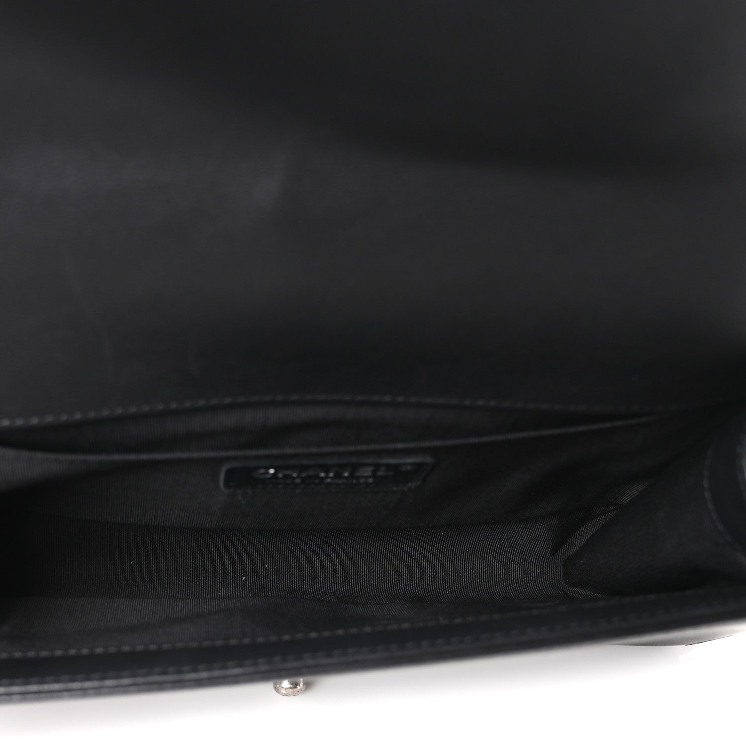 Chanel Calfskin Chevron Quilted Medium Boy Flap Black 5 of 10