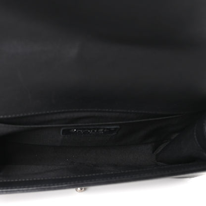 Chanel Calfskin Chevron Quilted Medium Boy Flap Black 5 of 10
