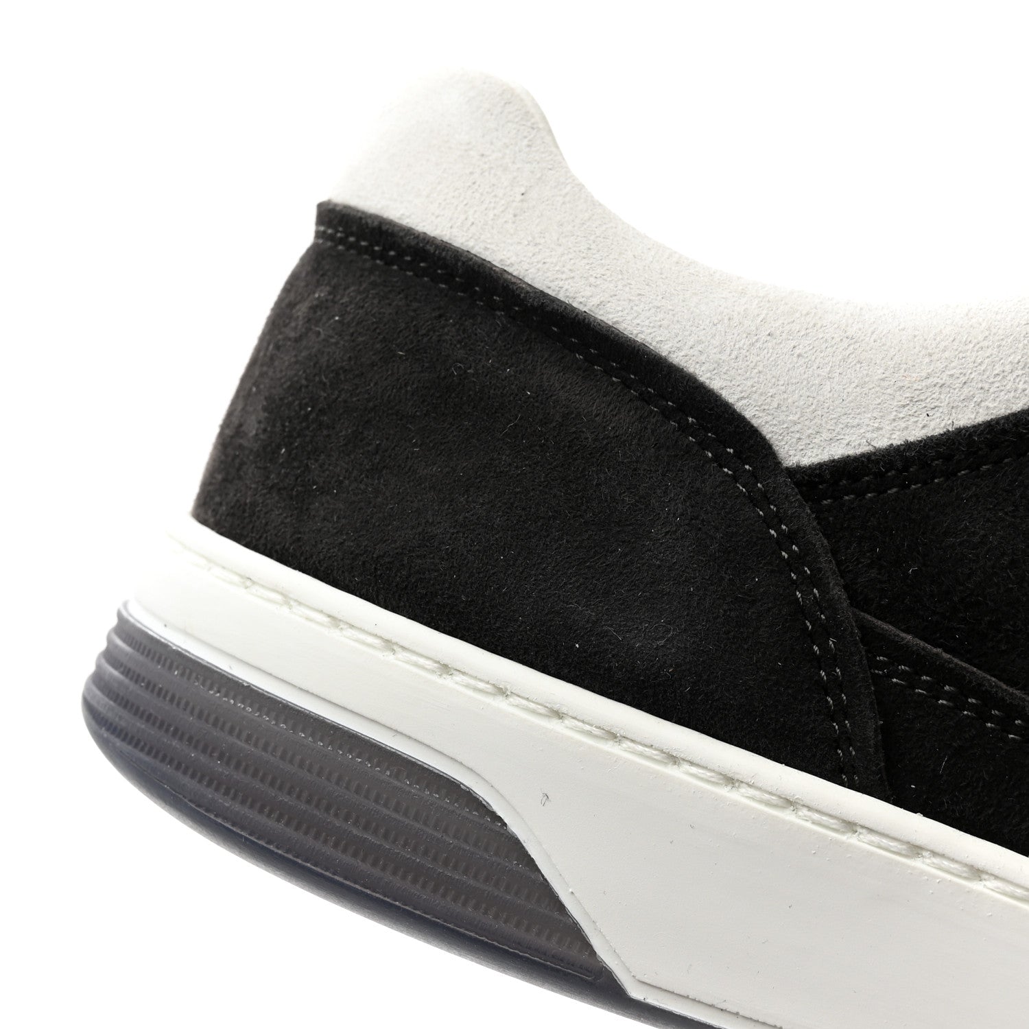Chanel Suede Kidskin Womens CC Sneakers 39 Black White 10 of 11