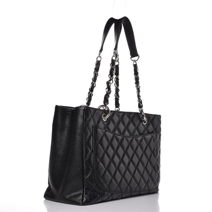Chanel Caviar Quilted Grand Shopping Tote GST Black 3 of 13
