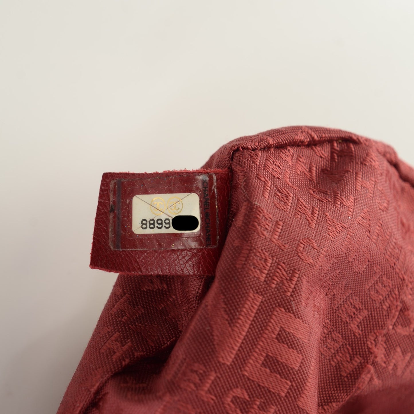 Lambskin Coco Ball Fold Over Bag Dark Red