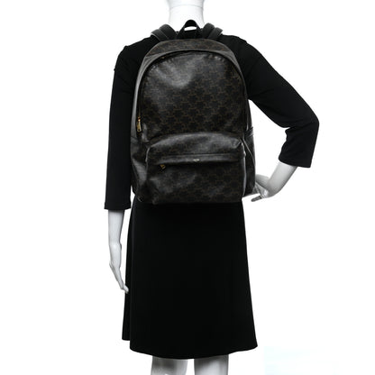Celine Triomphe Canvas Calfskin Backpack Tan 2 of 8