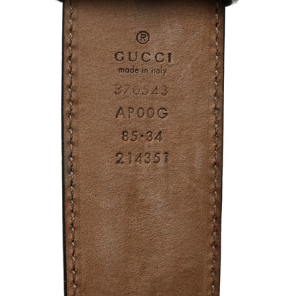 Gucci Calfskin Interlocking G 37mm Belt 85 34 Nut Brown 3 of 6