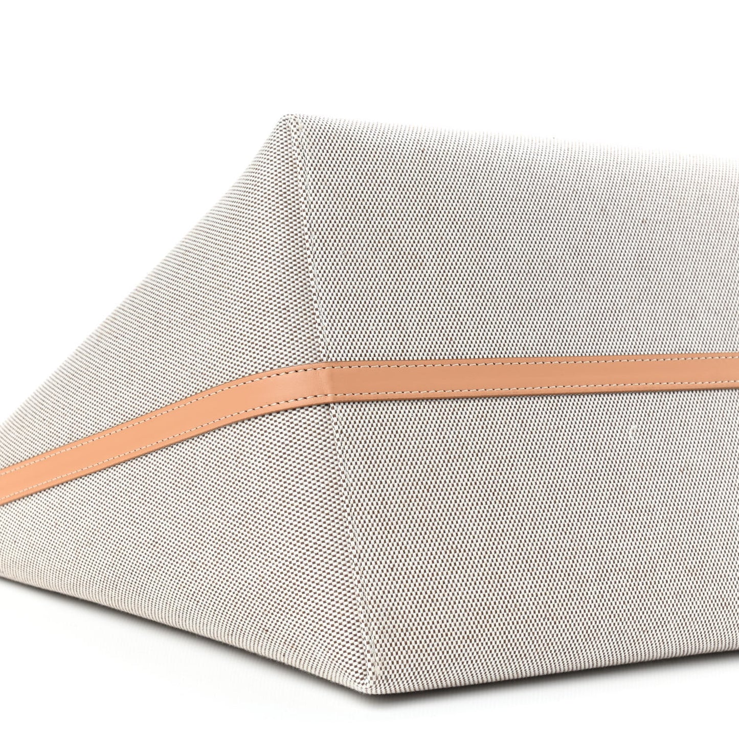 Cotton Canvas Calfskin Medium Soft Pocket Tote Bag Soft Fawn Warm Sand