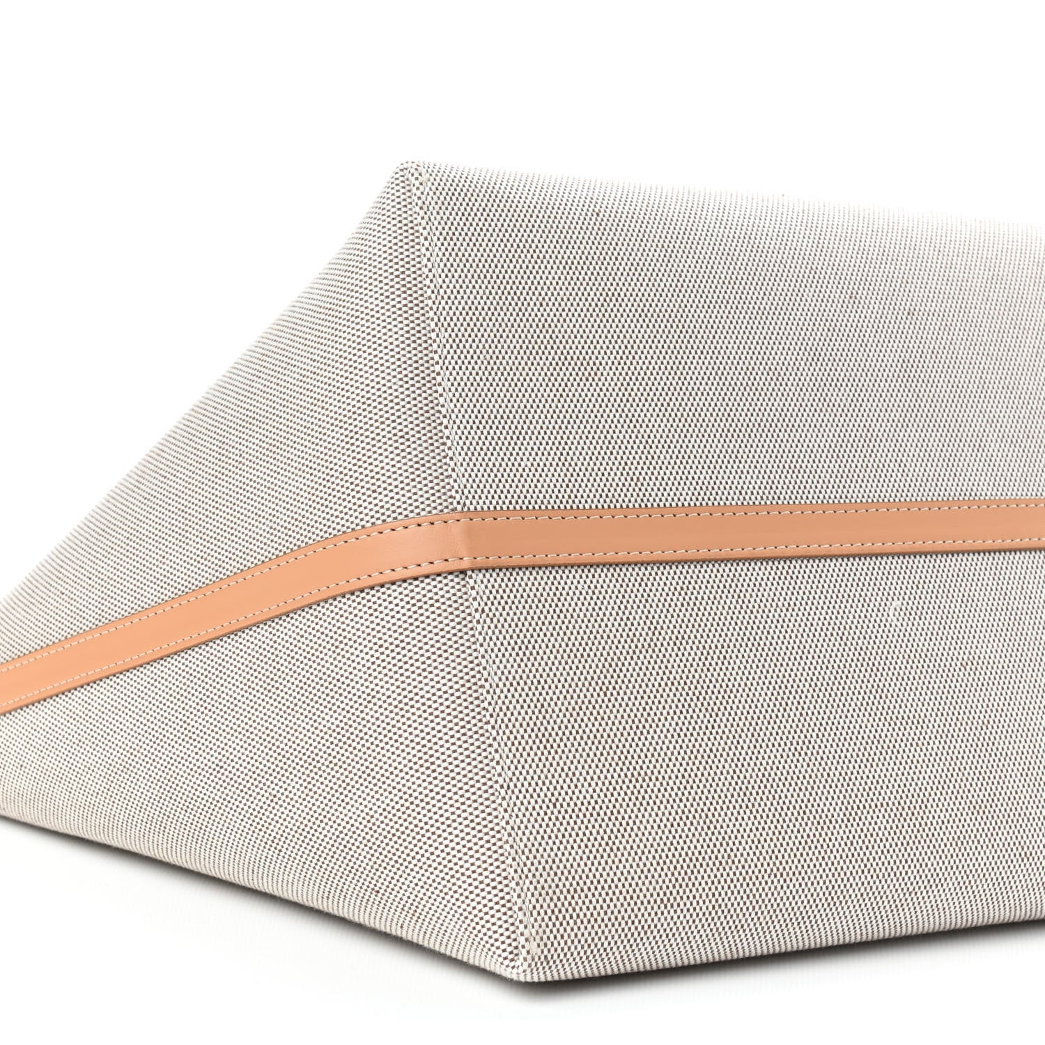 Burberry Cotton Canvas Calfskin Medium Soft Pocket Tote Bag Soft Fawn Warm Sand 6 of 8
