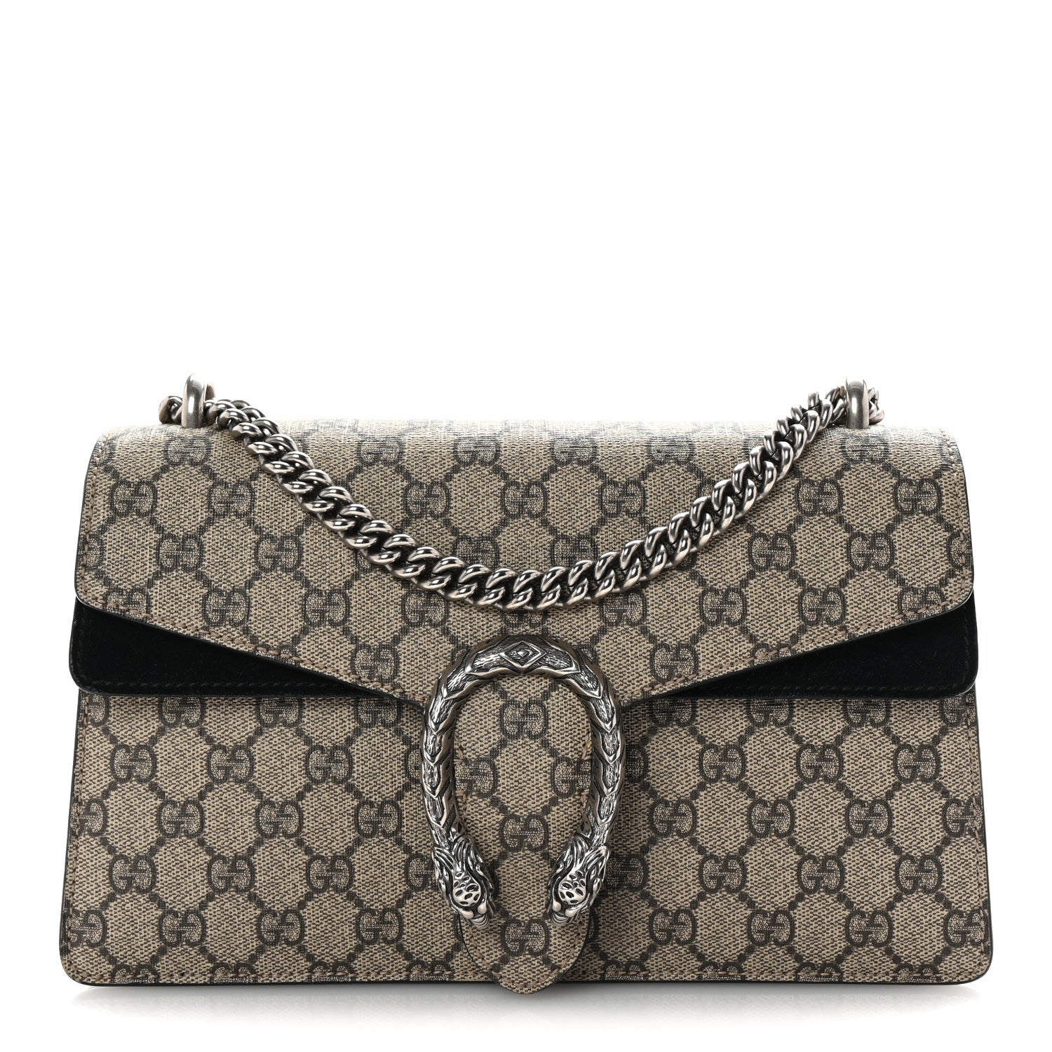 Gucci GG Supreme Monogram Small Dionysus Shoulder Bag Black 1 of 10