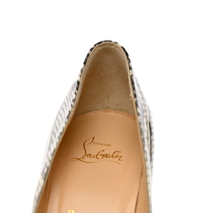 Christian Louboutin Patent Degrade Snakeskin Printed So Kate 120 Pumps 41 White Roccia 8 of 9