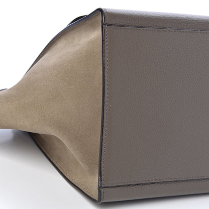 Celine Drummed Calfskin Medium Trapeze Souris 12 of 16