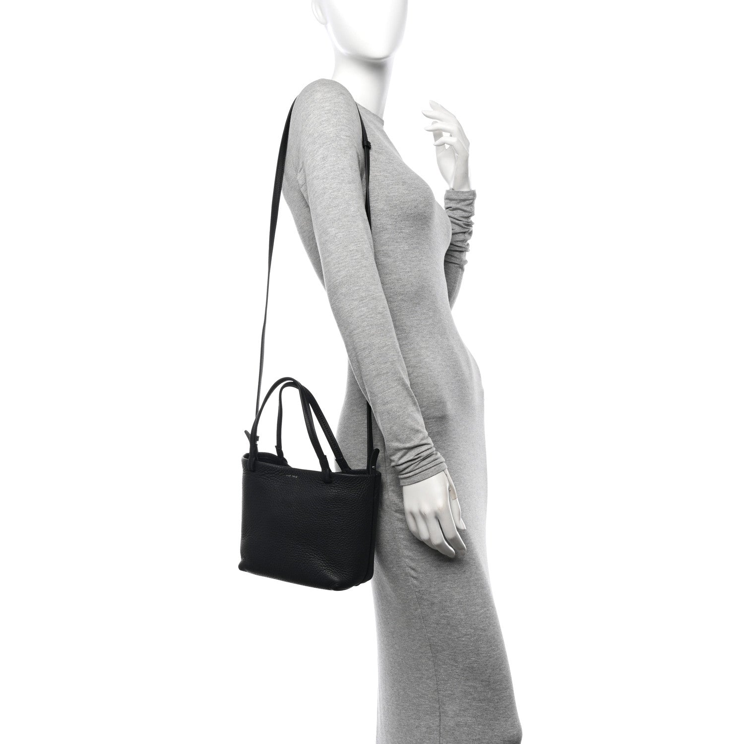 The Row Grained Calfskin Small Park Tote Black 2 of 10