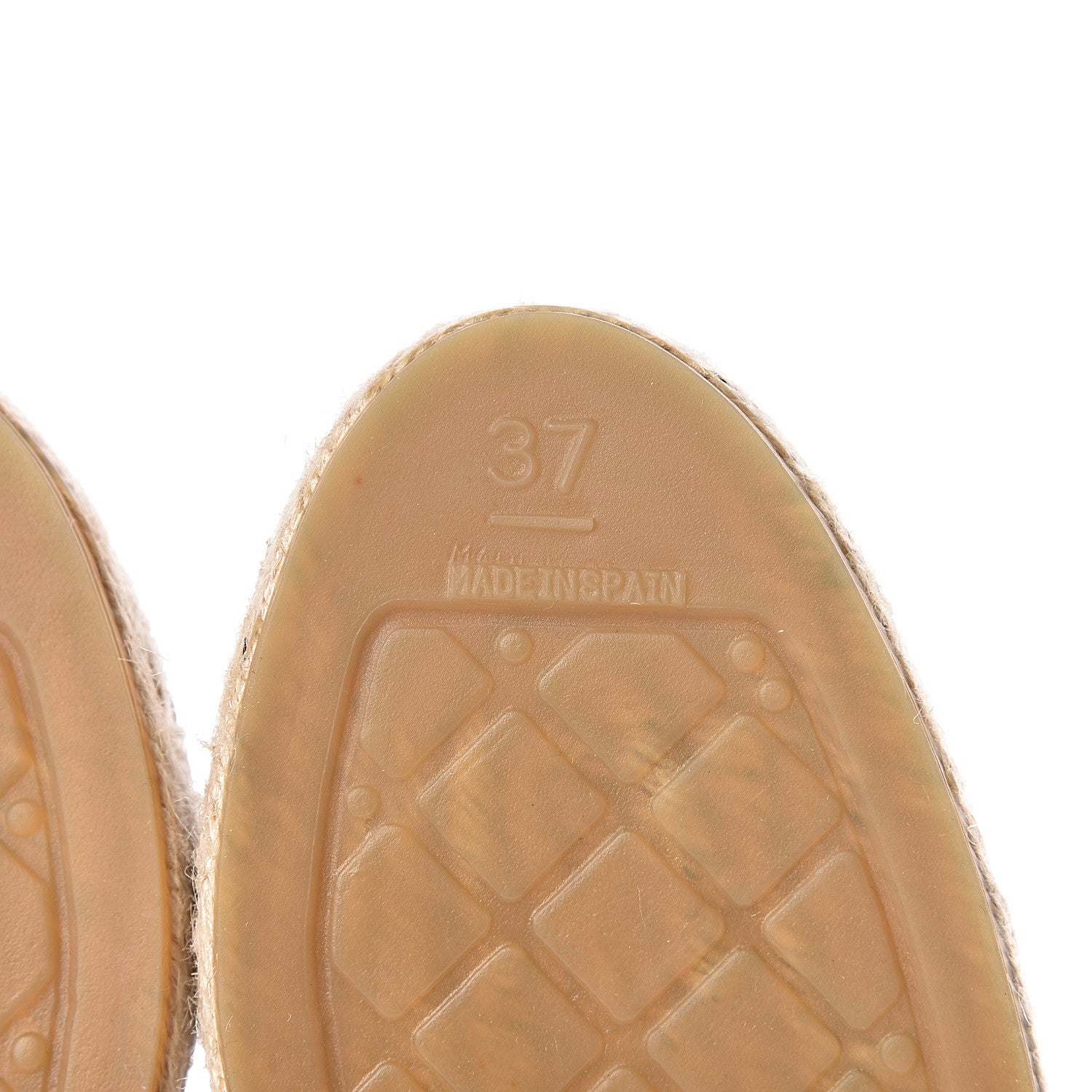 Chanel Lambskin CC Espadrilles 37 Beige Black 9 of 10