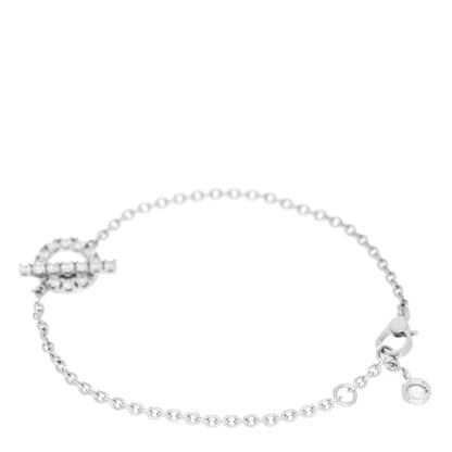 Hermes 18K White Gold Diamond Finesse Bracelet SH 2 of 4