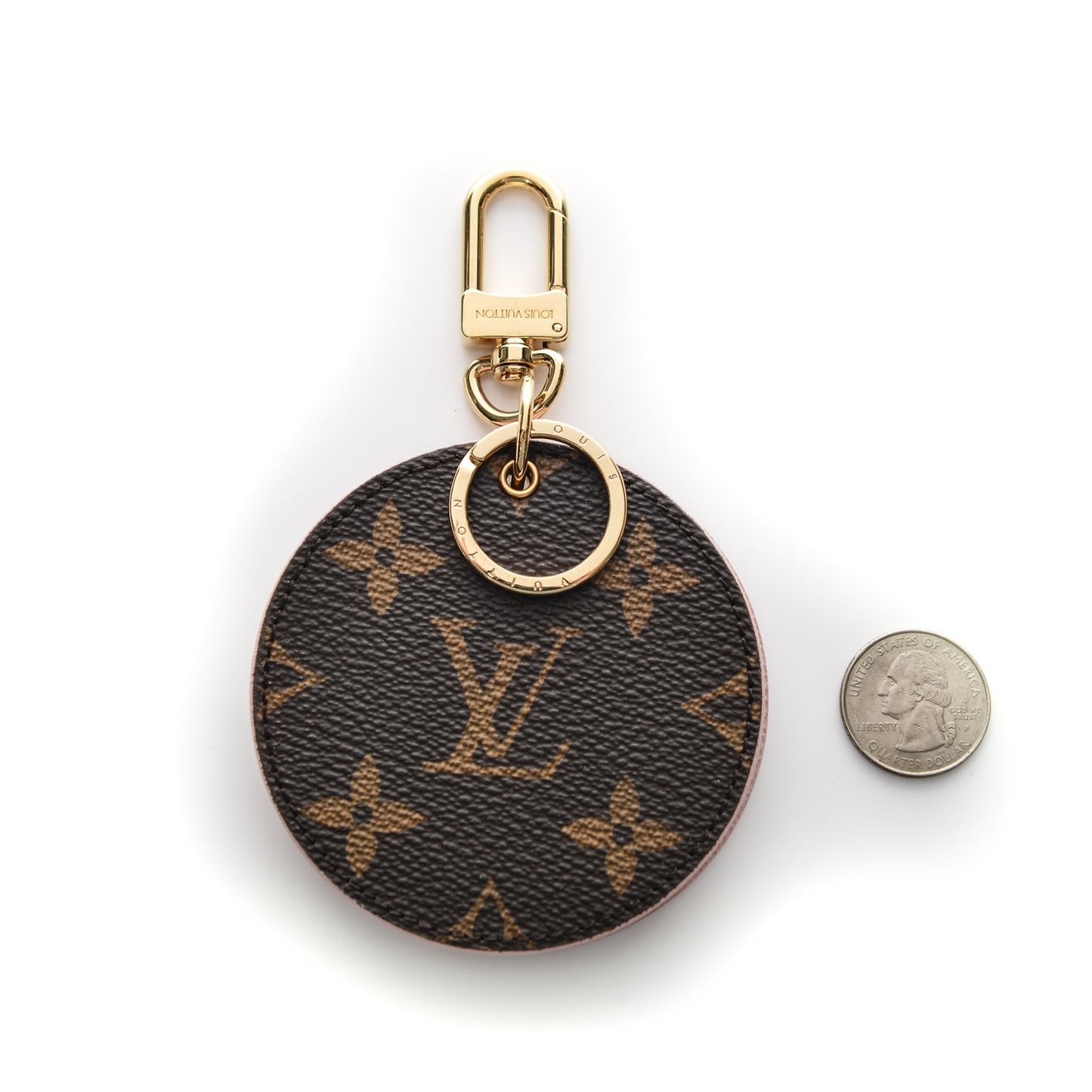 Monogram LV Mirror Key Holder Rose Ballerine