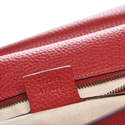 Gucci Calfskin Medium GG Marmont Top Handle Bag Vulcanic Red 7 of 7