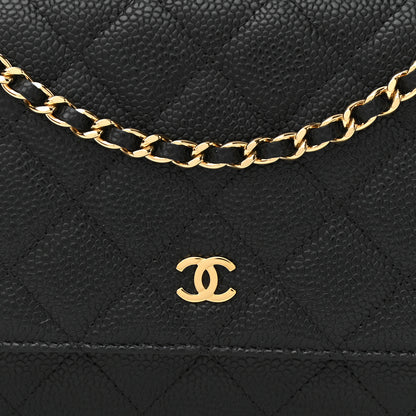 Chanel Caviar Quilted Wallet On Chain WOC Black 9 of 12