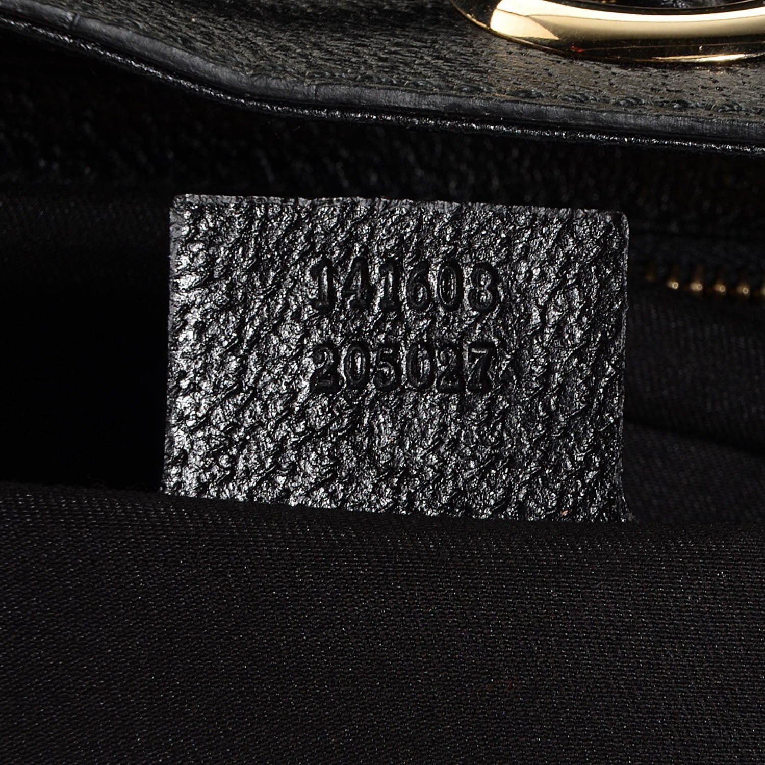 Gucci Monogram Drawstring Shoulder Bag Black 7 of 7
