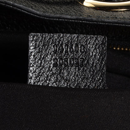 Gucci Monogram Drawstring Shoulder Bag Black 7 of 7