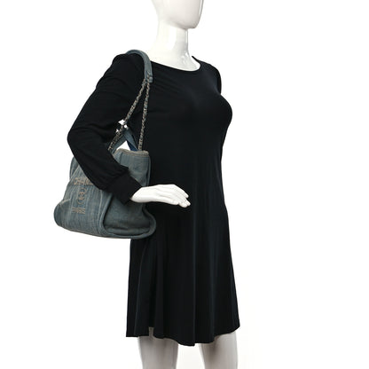 Chanel Denim Small Deauville Tote Light Blue 2 of 9