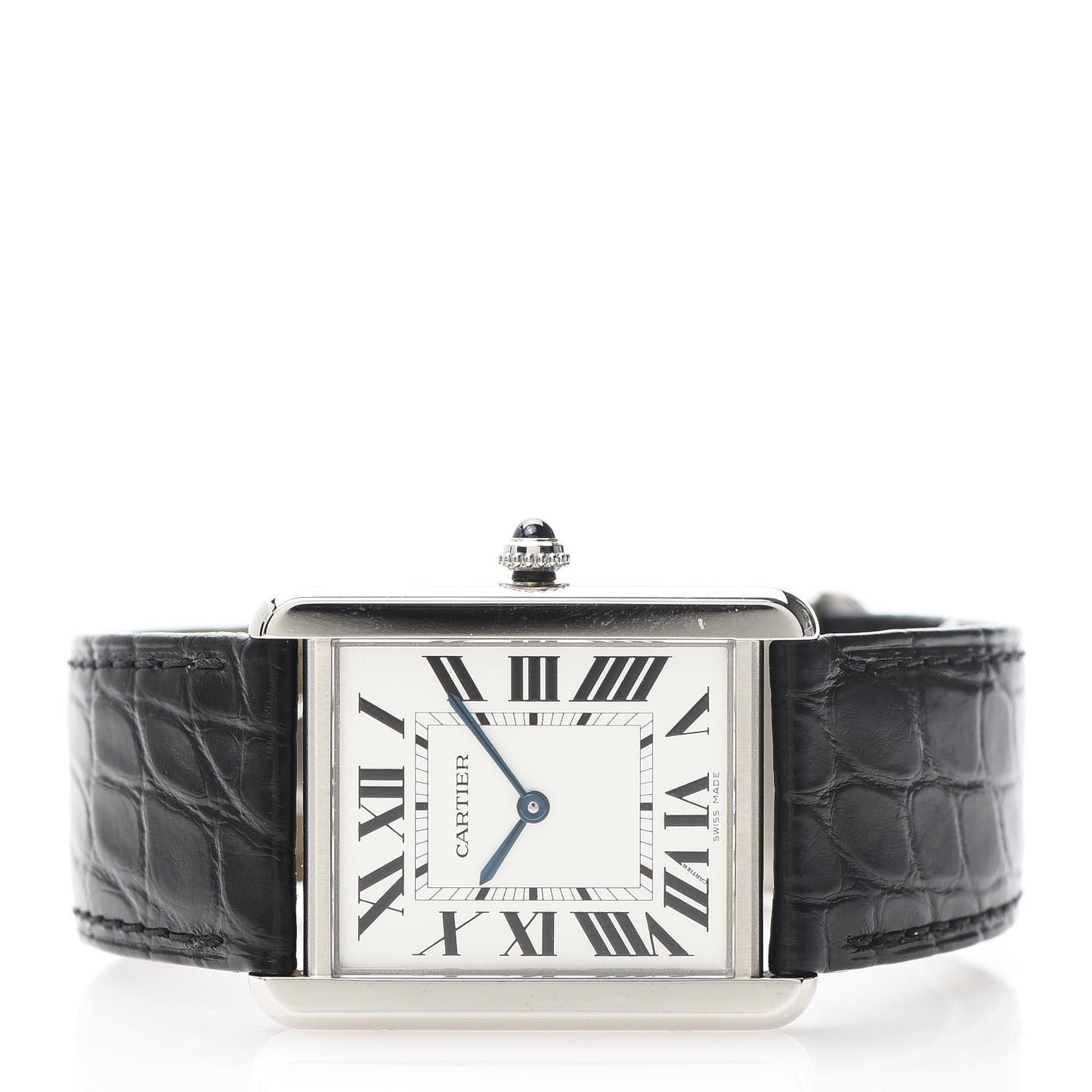 Stainless Steel Alligator 27mm Tank Solo Quartz Watch