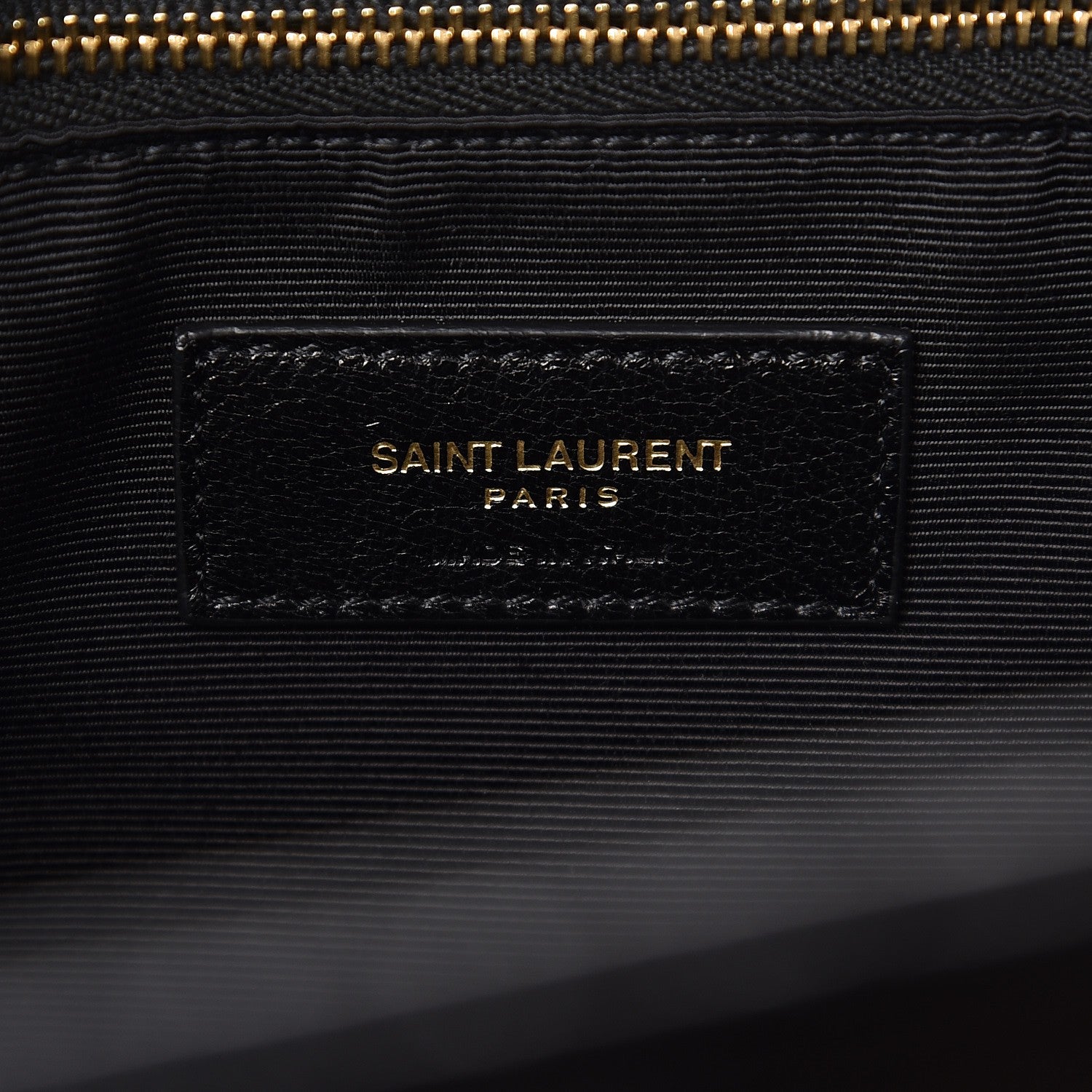 Saint Laurent Grain De Poudre Matelasse Chevron Monogram Shopping Bag Black 6 of 8