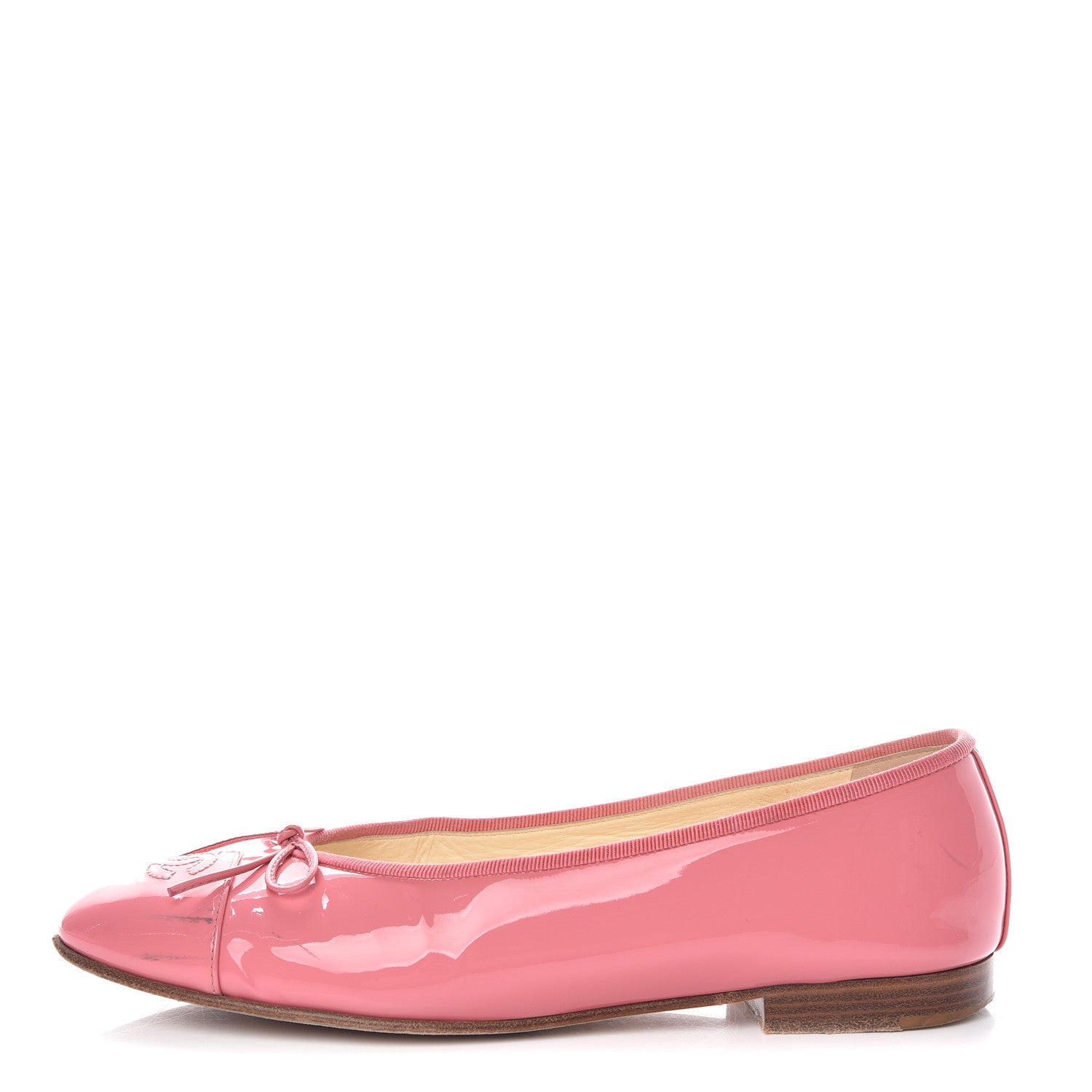Chanel Patent CC Cap Toe Ballerina Flats 39.5 Light Pink 1 of 20