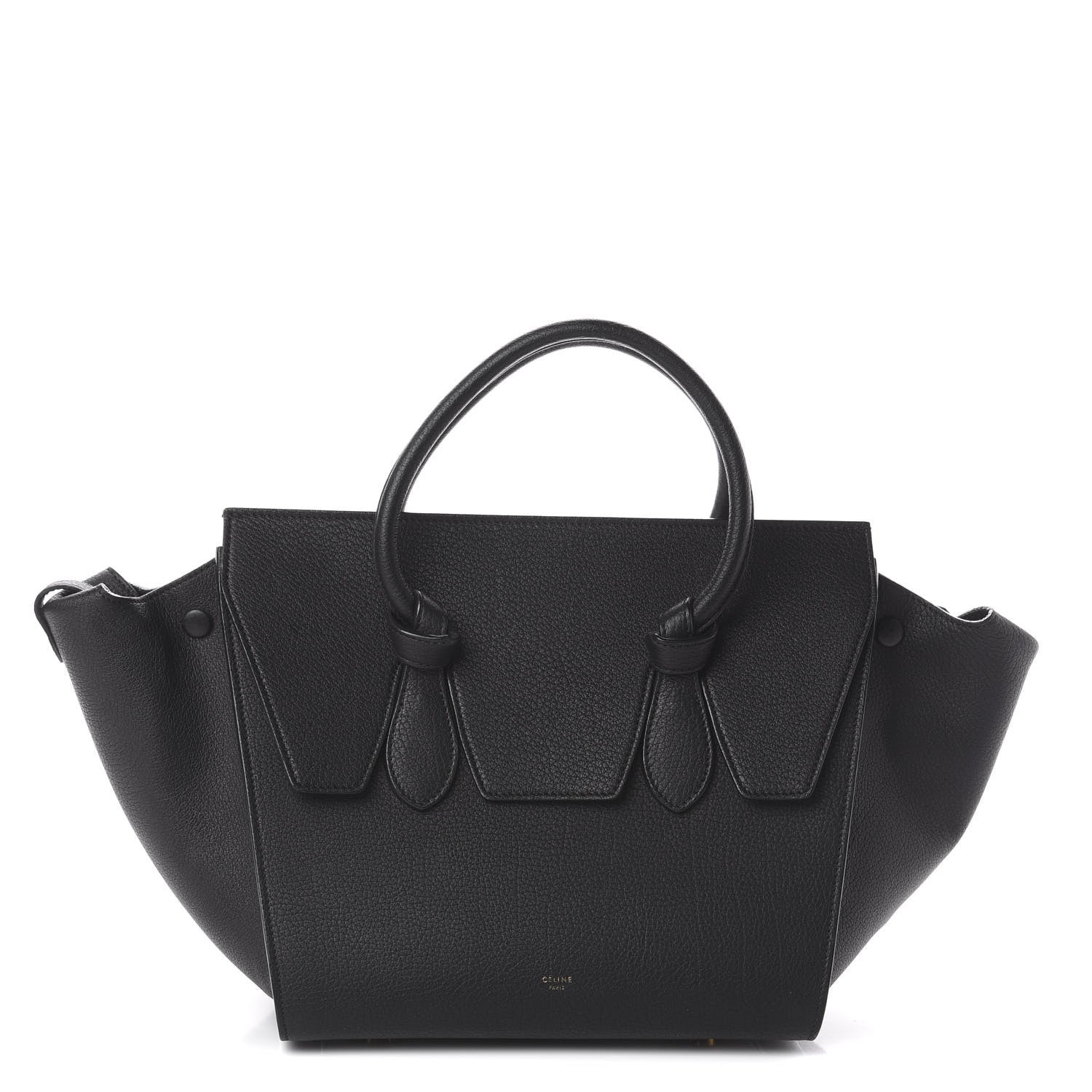 Celine Crisped Calfskin Mini Tie Knot Tote Black 1 of 7