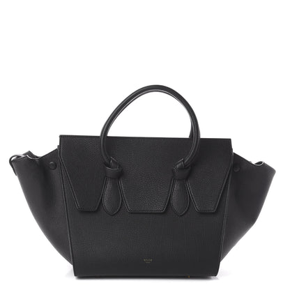 Celine Crisped Calfskin Mini Tie Knot Tote Black 1 of 7