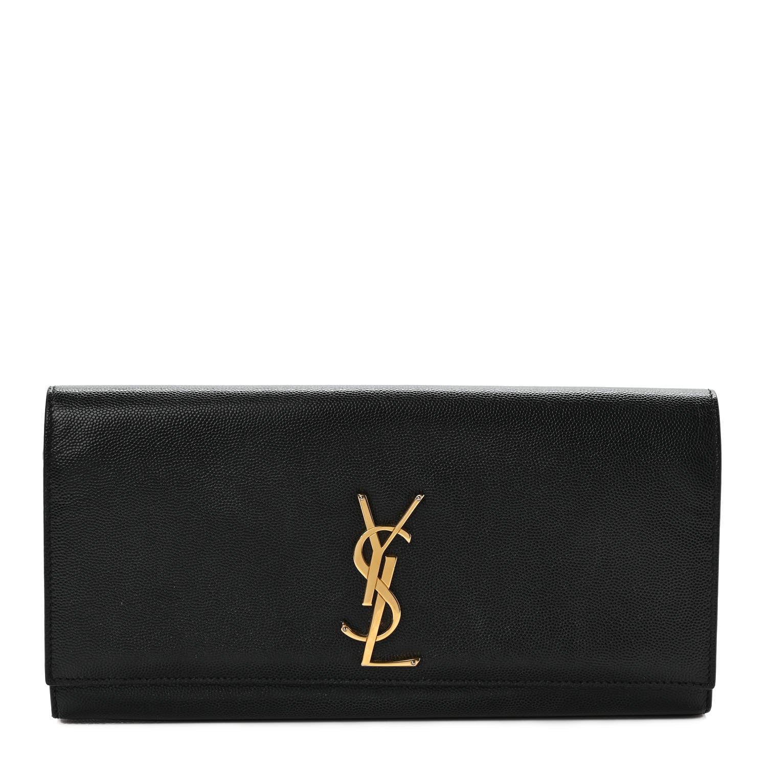 Saint Laurent Grain De Poudre Monogram Cassandre Clutch Black 1 of 7