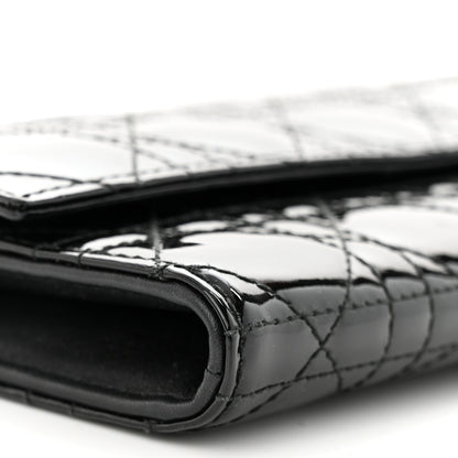 Christian Dior Patent Cannage Lady Dior Convertible Clutch Black 9 of 11