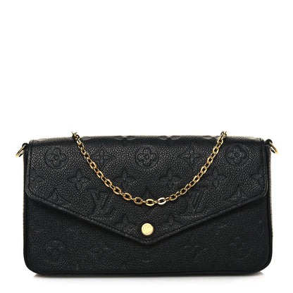Louis Vuitton Empreinte Pochette Felicie Chain Wallet Black 1 of 13
