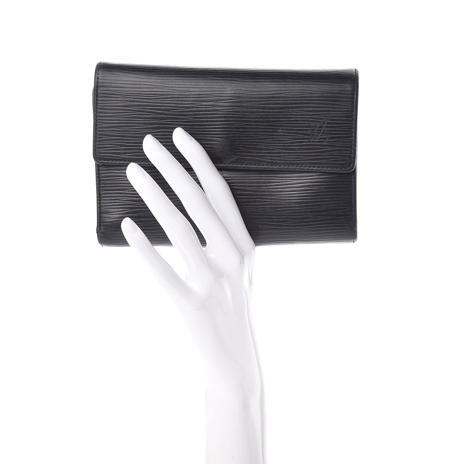 Louis Vuitton Epi Porte Tresor Etui Papiers Wallet Black 2 of 16