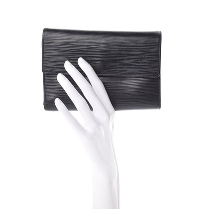 Louis Vuitton Epi Porte Tresor Etui Papiers Wallet Black 2 of 16