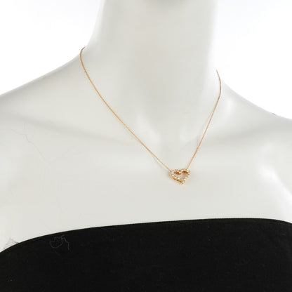 Tiffany 18K Yellow Gold Diamond Heart Pendant Necklace 2 of 5